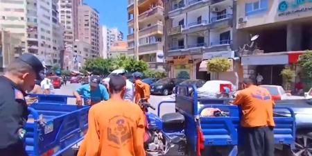 حملة مكبرة ترفع 100 طن مخلفات بشرق الإسكندرية