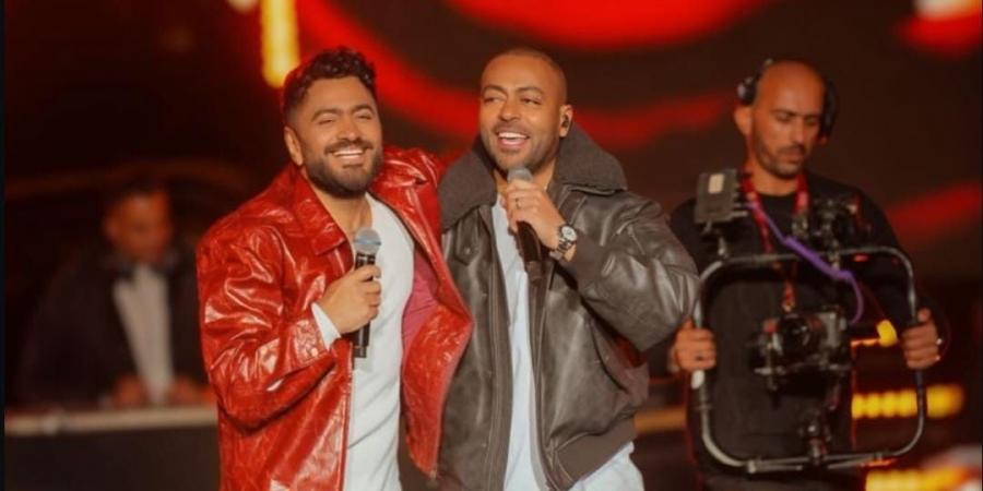 «دموع وعاطفة ولحظات عفوية».. تامر عاشور وإليسا وتامر حسني يشعلون ليلة رأس السنة 2026