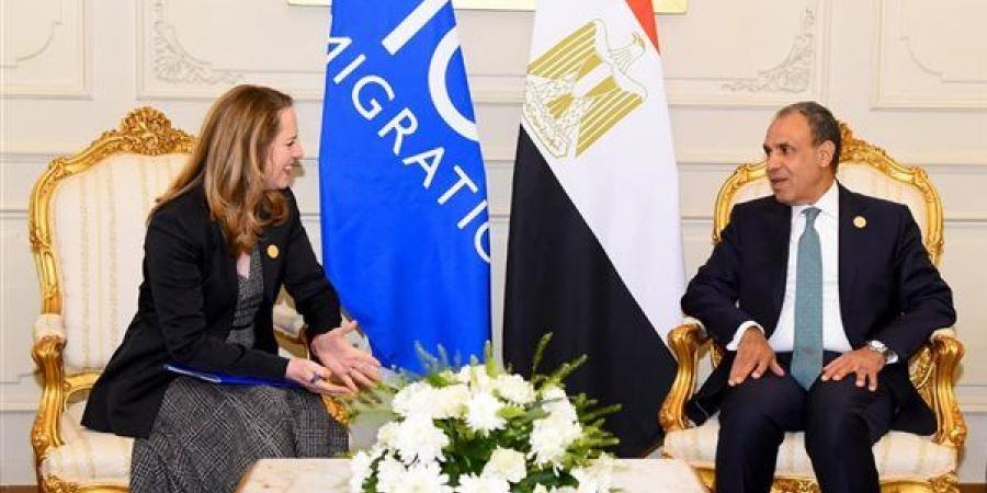 وزير الخارجية يلتقي المديرة العامة للمنظمة الدولية للهجرة