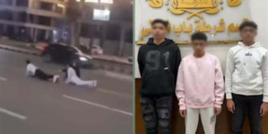 الداخلية تضبط 3 طلاب يلعبون ضغط وسط العربيات بالإسكندرية.. تفاصيل