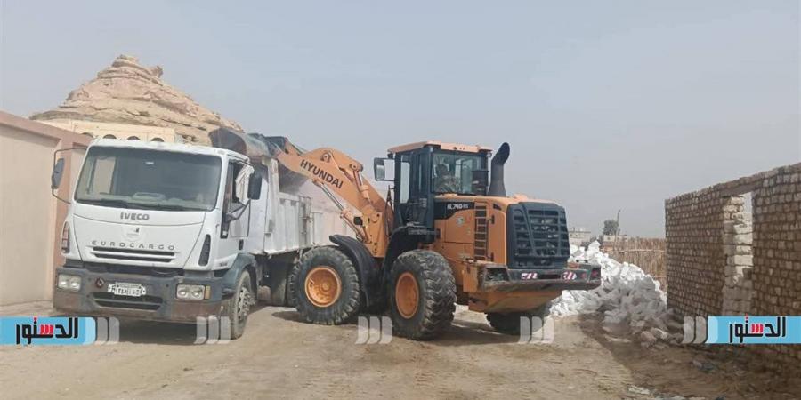 وقف أعمال تشوين قبل البناء المخالف بسيوة