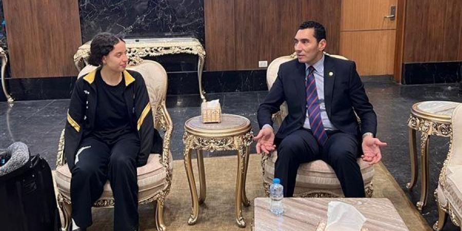 وزير الرياضة يستقبل هنا جودة بعد إنجازها التاريخي في كأس العالم