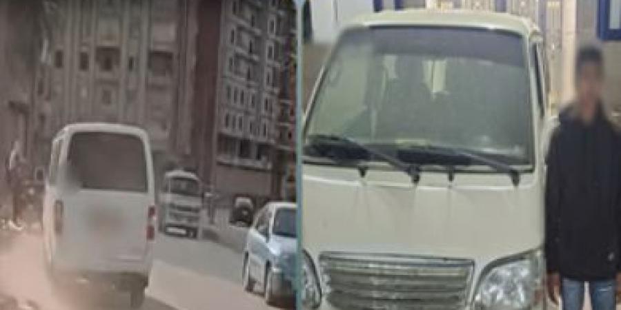 الداخلية تضبط سائق ميكروباص يسير عكس الاتجاه بالفيوم