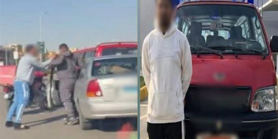 ضبط قائد سيارة توقف بمنتصف الطريق واعتدى على آخر بالضرب بالقاهرة