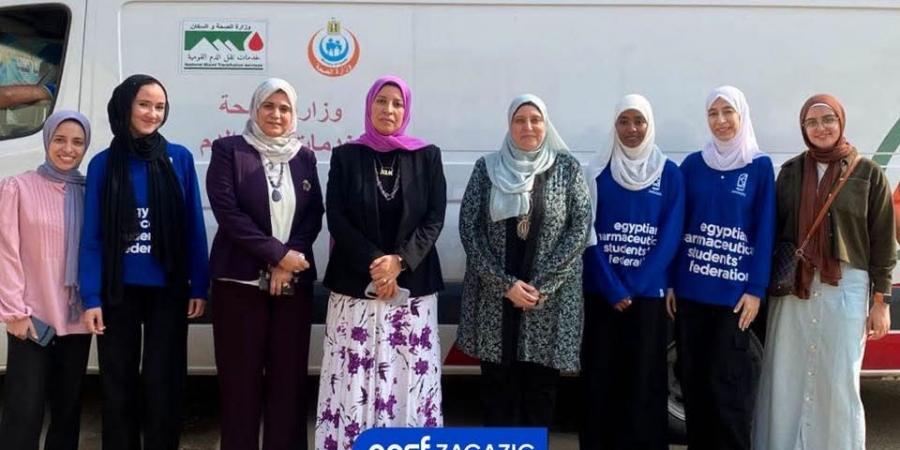 صيدلة الزقازيق تطلق المرحلة الثانية من حملة التبرع بالدم ضمن رؤية مصر 2030