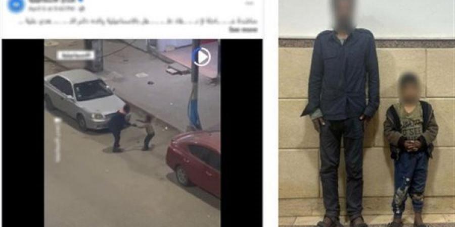 بسبب رفضه التسول.. أب يتعدى على نجله بالضرب وسط الشارع بالإسماعيلية