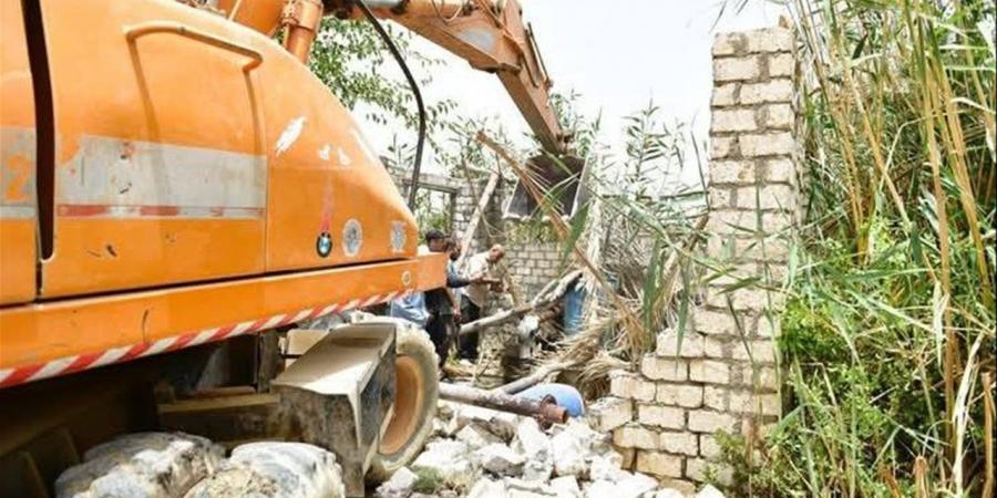 إزالة 4 أسوار مخالفة في الجيزة