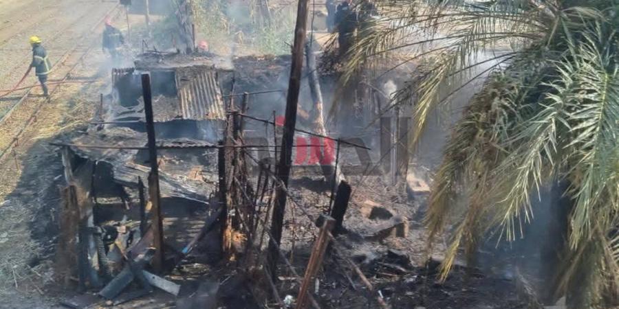 السيطرة على حريق بغرف تابعة للسكة الحديد بشبين الكوم دون تأثر حركة القطارات