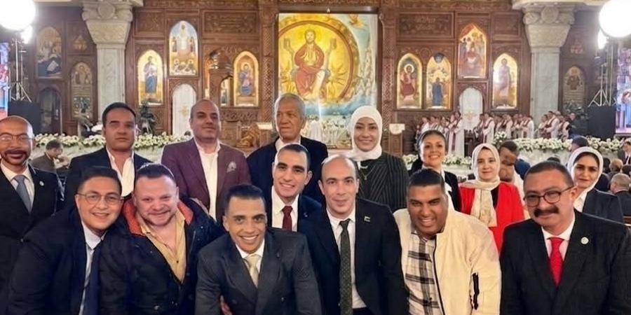 وفد مجلس الشباب المصري يشارك في قداس عيد القيامة المجيد