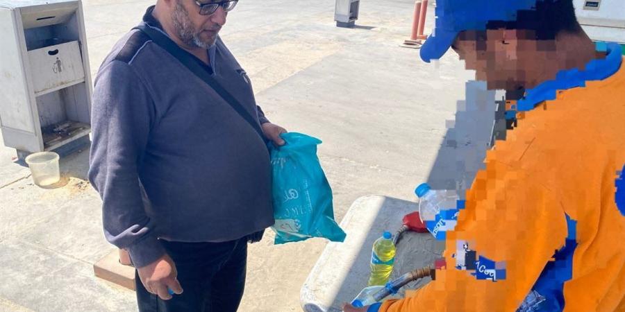 ضبط 639 لتر بنزين تم تجميعه بمحطة وقود بالفيوم