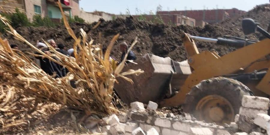 إزالة فورية للتعديات على الأراضي الزراعية بإطسا في الفيوم