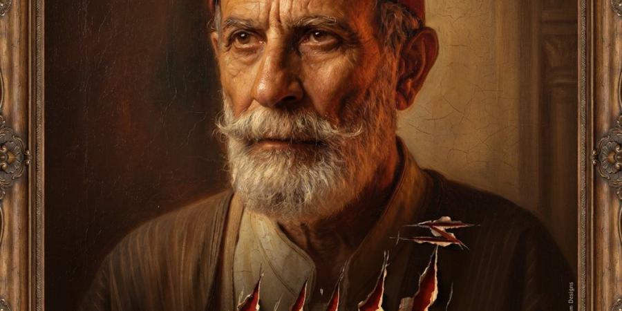 النجم الفلسطيني كامل الباشا تاجر عبيد في البوستر الفردي لفيلم "أسد"