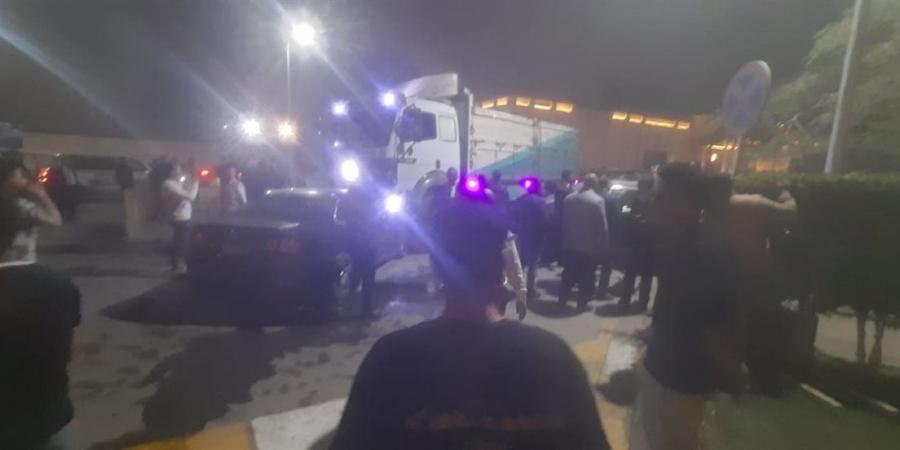 حادث تصادم أعلى محور العبور يسفر عن إصابات