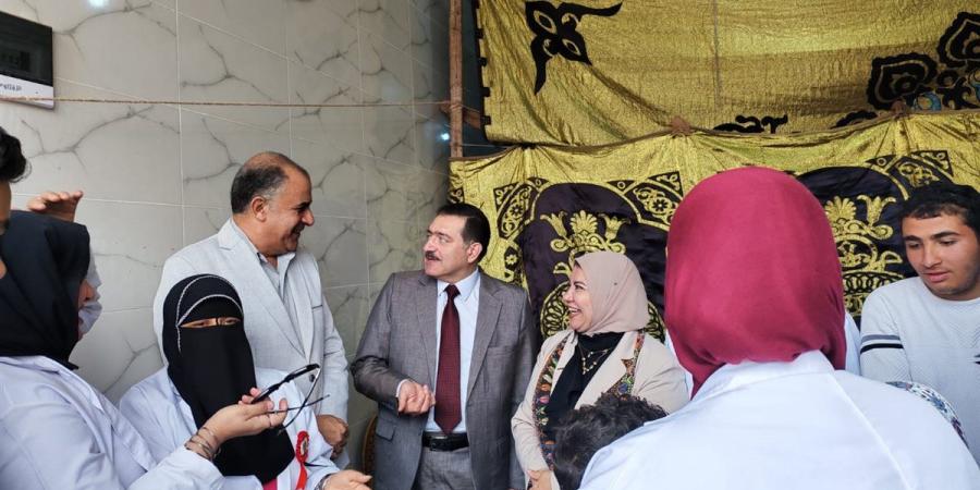 جامعة كفر الشيخ تطلق قافلة بيطرية بقرية قراجة