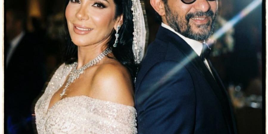 بملابس الزفاف.. أحمد حلمي ومنى زكي بجلسة تصوير تخطف الأنظار (صور)