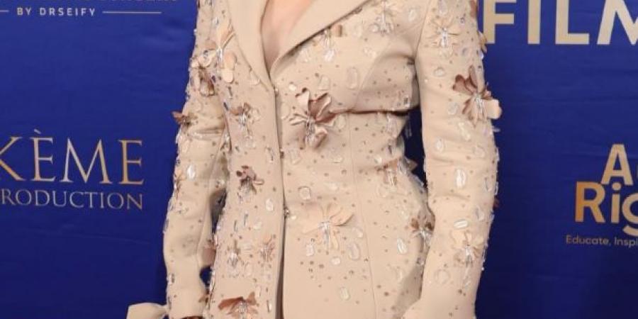 ببدلة واسعة.. مايان السيد تتألق في مهرجان هوليوود للفيلم العربي