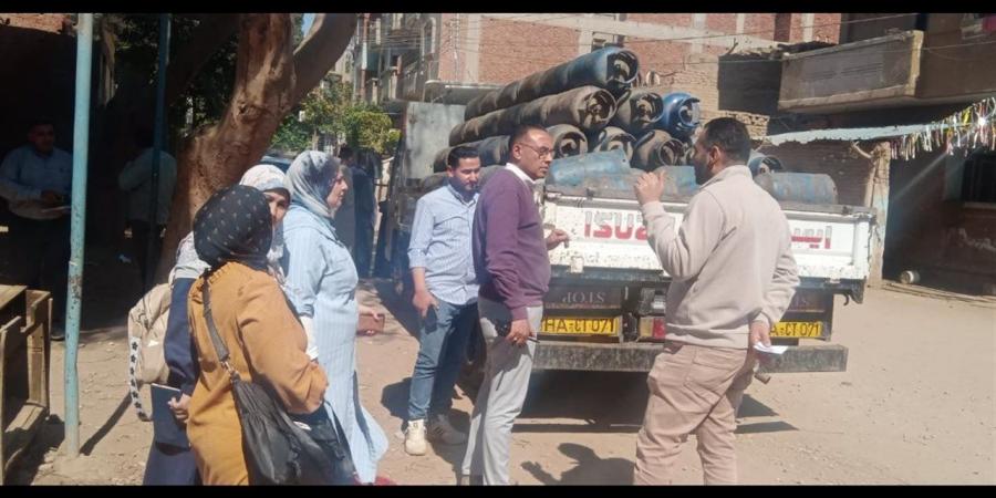 ضبط 332 أسطوانة غاز مدعمة قبل بيعها بالسوق السوداء في الشهداء بالمنوفية