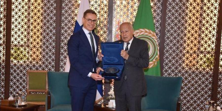 رسالة مشتركة بين الجامعة العربية وفنلندا لوقف التصعيد في غزة من مقر الأمانه العامه في القاهرة