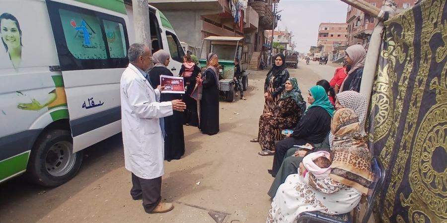 1466 مواطن استفادوا من القافلة الطبية المجانية بالرحمانية فى الدقهلية