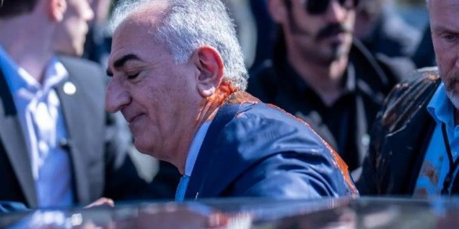 ولي العهد الإيراني المنفي يتعرض لهجوم بسائل أحمر في برلين