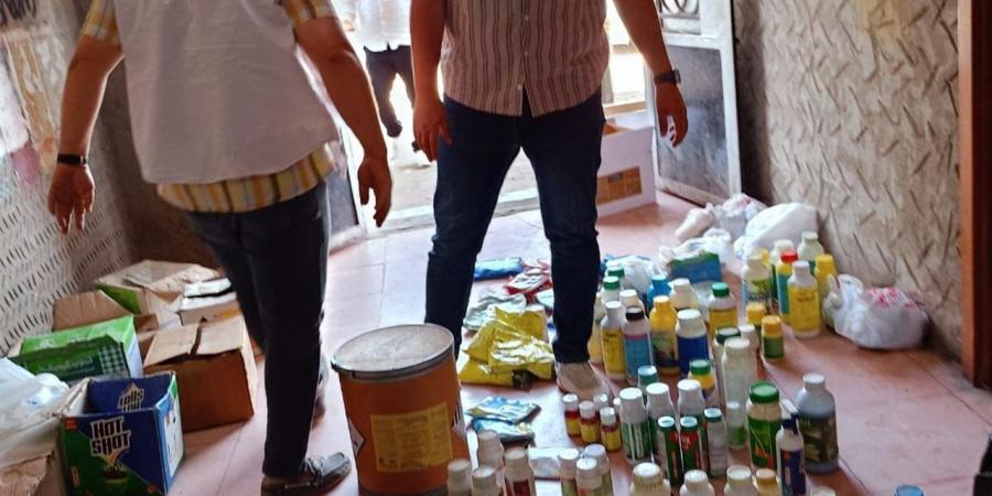 ضبط 1024 عبوة وسلعة متنوعة بينها 614 عبوة مبيدات وأسمدة محظورة بالغربية