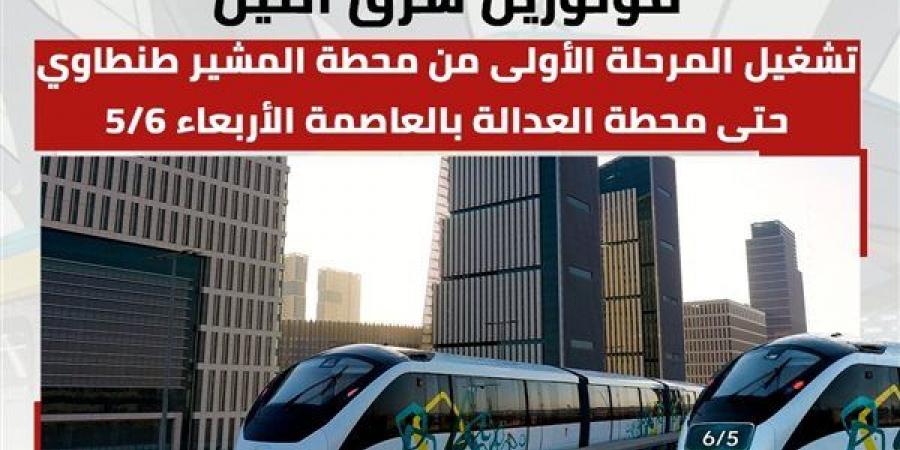 عاجل.. بدء تشغيل المرحلة الأولى من مونوريل شرق النيل بالركاب