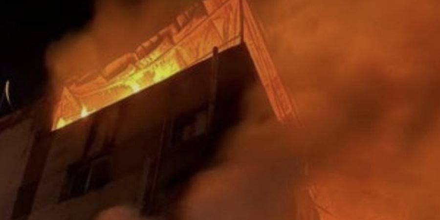 حريق شقة سكنية فى حى الحواتم بالفيوم