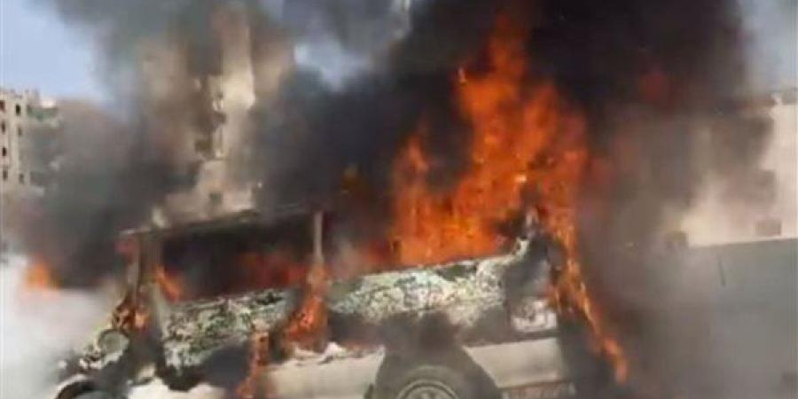 مشرحة إدفو تستقبل 3 جثامين متفحمة بحادث بطريق إدفو مرسى علم