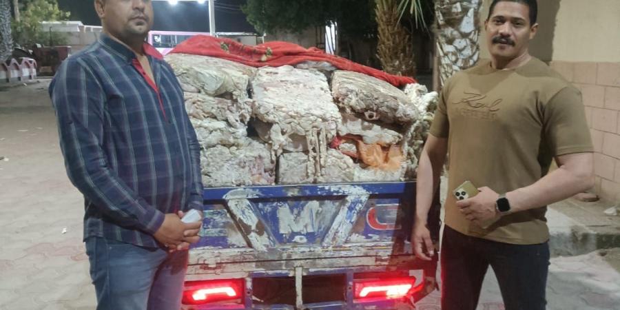 تموين الفيوم يضبط تروسيكل محمل بدهون حيوانية مجهولة المصدر تنبعث منها رائحة كريهة