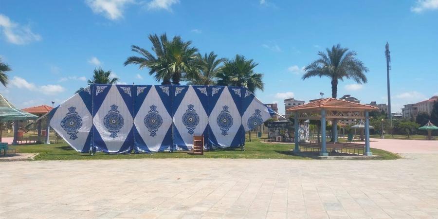 بلافتات مبهجة.. دمياط الجديدة تستعد لاستقبال الزائرين في العيد