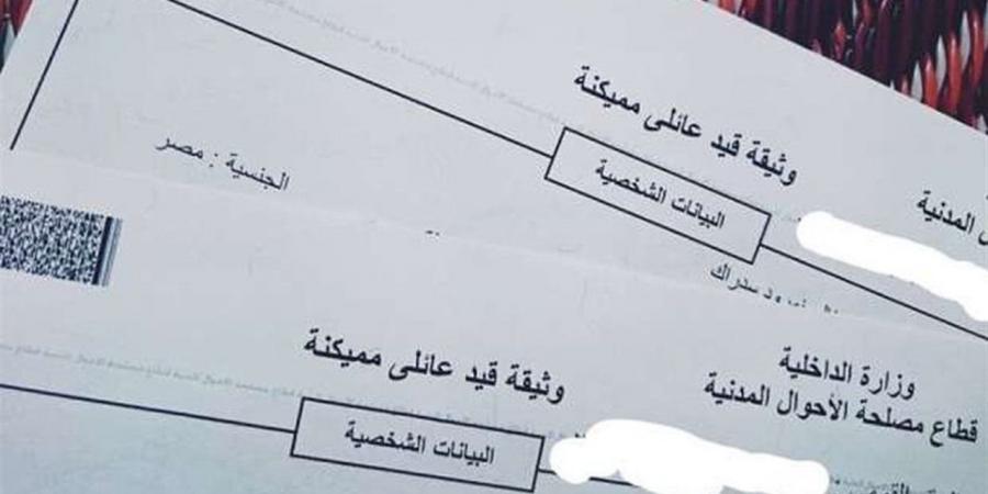 استخراج بطاقة عائلية مميكنة في مصر 2026.. الخطوات الرسمية
