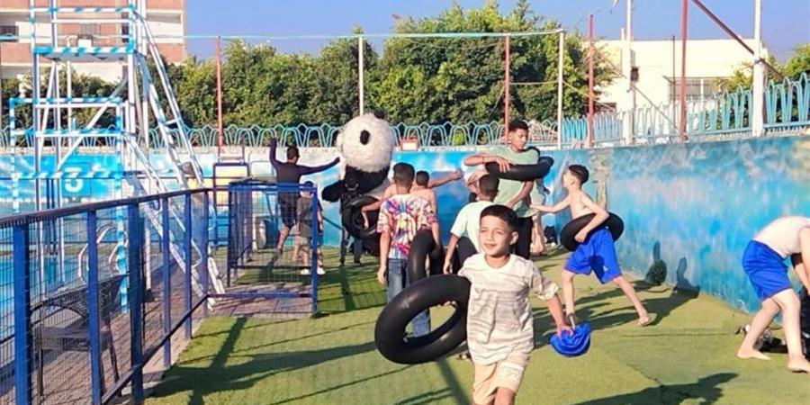 أجواء مبهجة.. إقبال كبير على حمام سباحة مركز شباب ببا في ثاني أيام العيد