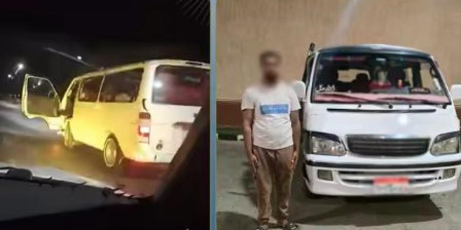 الداخلية تضبط قائد سيارة ميكروباص يسير برعونة بالسويس