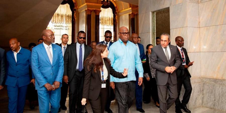 خالد عباس يستقبل رئيس الكونغو بالعاصمة الجديدة
