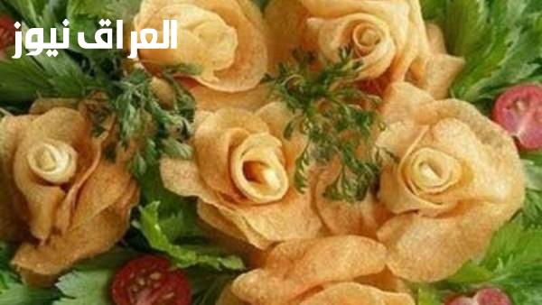 طريقة مبتكرة وسهلة لتقديم البطاطس بشكل وردة لجذب الأنظار