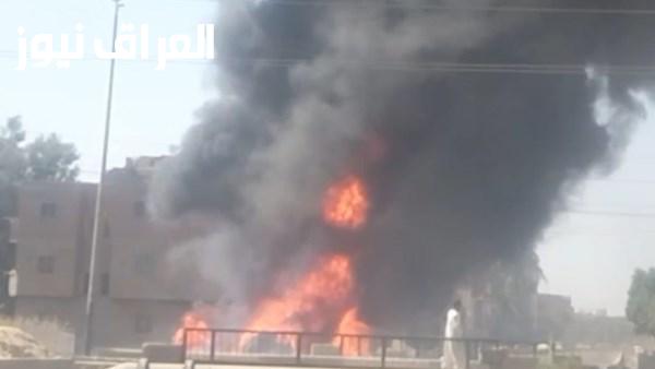 اندلاع حريق في أسلاك الكهرباء بكوبري المعصرة في مركز الفتح بأسيوط