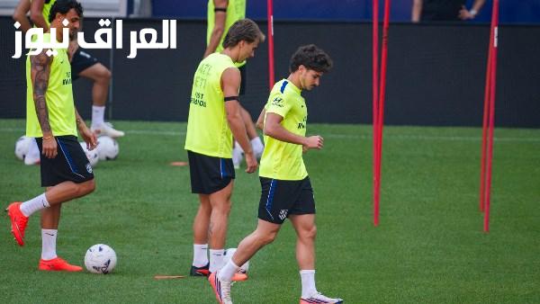 ألفاريز يستأنف تدريباته مع أتليتيكو مدريد
