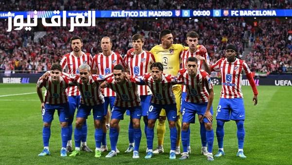 تشكيلة أتلتيكو مدريد في مواجهة إشبيلية بالدوري الإسباني