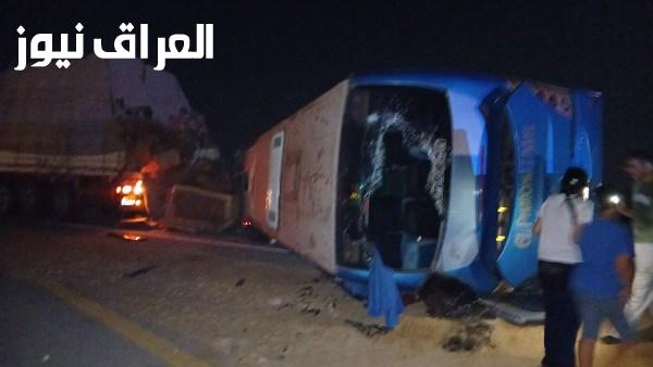 ارتفاع عدد الوفيات والإصابات في حادث تصادم أتوبيس بشاحنة على محور الضبعة