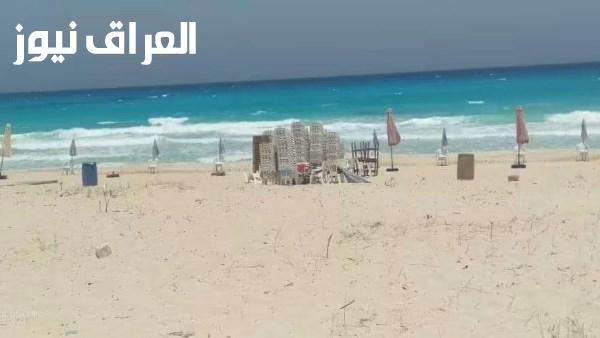 غلق جميع شواطئ مرسى مطروح بسبب ارتفاع الموج إلى أربعة أمتار والخطورة الناتجة عن حالة البحر