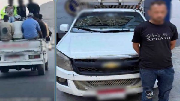اعتقال سائق شاحنة سمح لعدد من الأشخاص بالجلوس في الصندوق الخلفي