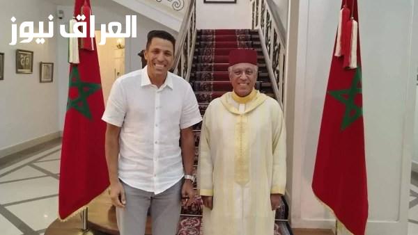 سفير المغرب في القاهرة يستقبل الحسين عموتة بعد تعيينه مدربا للنادي الأهلي