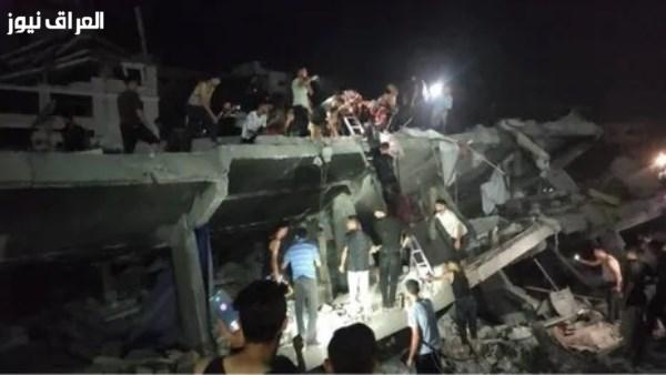 خمسة ضحايا وعشرات المفقودين جراء انهيار مبنى سكني في غرب قطاع غزة