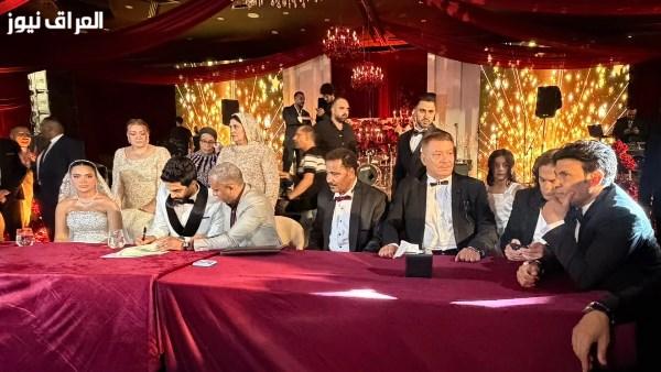 بين نجوم الفن والإعلام، لحظة مؤثرة لسعد الصغير خلال عقد قران نجله