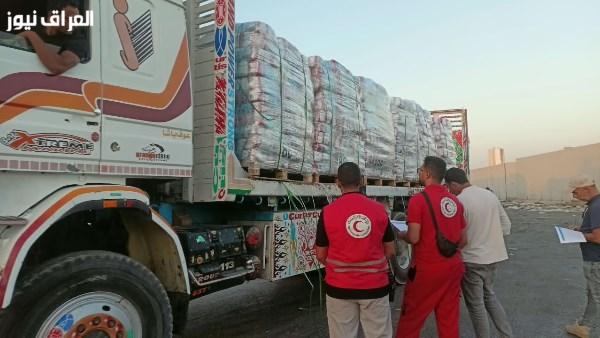 الهلال الأحمر يعلن عن قافلة زاد العزة الـ 285 التي تحمل أكثر من 3، 009 أطنان من المساعدات تجاه الأشقاء الفلسطينيين