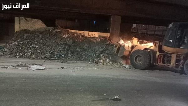 رفع 2000 طن من مخلفات رتش في دائري المنيب بالجيزة