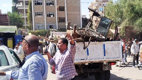 حملة شاملة لتصحيح الإشغالات والمخالفات في منطقة غرب السكة الحديد بالمراغة