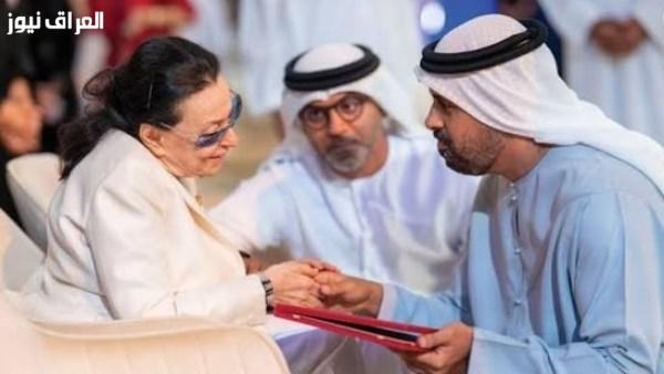 الشيخ ذياب بن زايد يكرم نجاة الصغيرة ضمن احتفالات شخصية العام الثقافية في أبوظبي