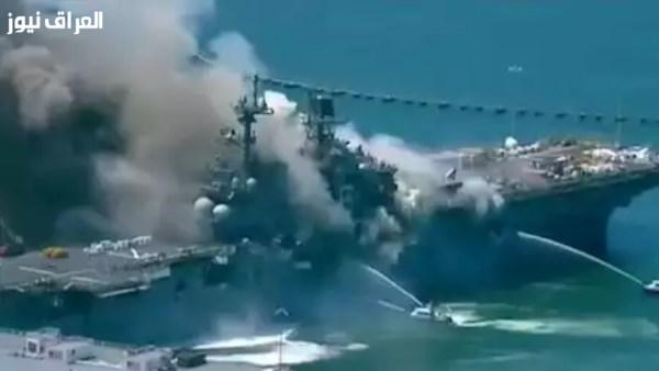 طياران في البحرية الأمريكية يJump from their aircraft أثناء الهبوط على حاملة طائرات