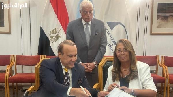 خالد فودة يشهد مراسم توقيع اتفاقية التعاون بين اتحاد الدارتس ونادي بايونيرز في الإسكندرية